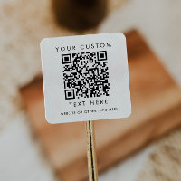 Chic Typografi för småföretag Anpassningsbar QR-ko