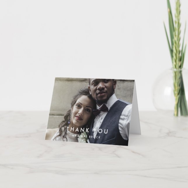 Chic Typografi Foto - tackkort (Framsida)