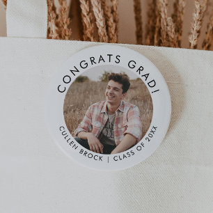 Chic Typografi Gratulerar Grad Photo Studenten Knapp