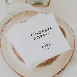 Chic Typografi Gratulerarare Studenten Pappersservett