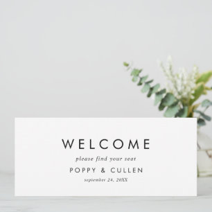 Chic Typografi Hängning av platsdiagramhuvud