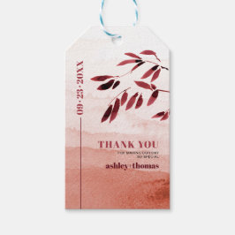 Chic, typografi, minimalistisk Tack bröllop Presentetikett