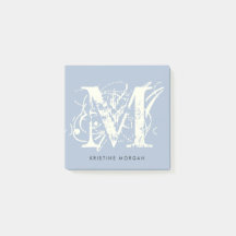 Chic-typografi-monogram namn