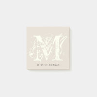 Chic-typografi-monogram namn