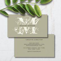 Chic-typografi-monogram namn