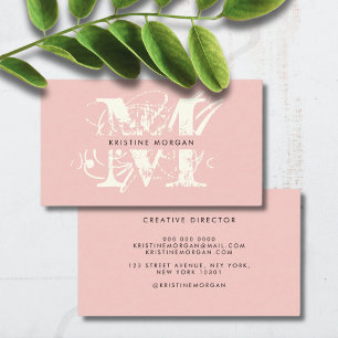 Chic-typografi-monogram namn visitkort