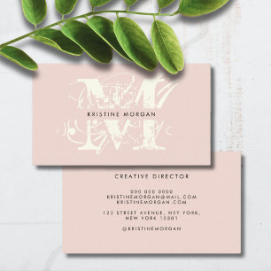 Chic-typografi-monogram namn visitkort
