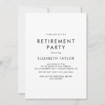 Chic Typografi Pension-partiinbjudan