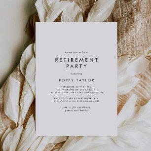 Chic Typografi Pension Party Inbjudningar