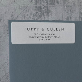 Chic Typografi Returadressetikett Returadress Etikett