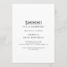 Chic Typografi Surprise Party