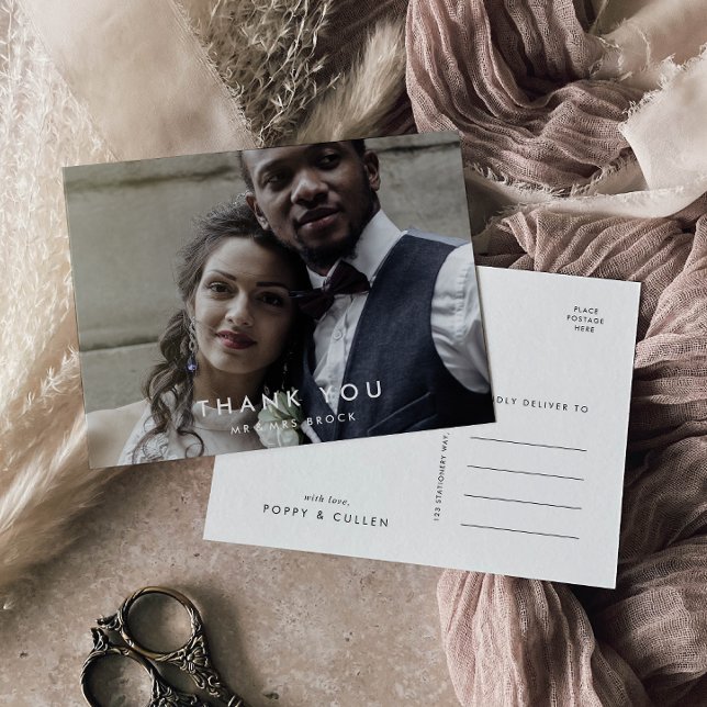 Chic Typografi - vykort för foto-Tack (Skapare uppladdad)