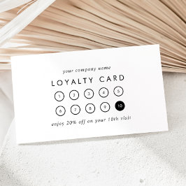 Chic Typography Business Reward 10 Slår Lojalitetskort