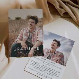 Chic Typography Message och Photo Studenten Meddelande