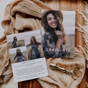 Chic Typography Message Photo Collage Studenten Meddelande