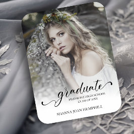 Chic Typography Script Student School Studenten Magnet