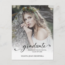 Chic Typography Script Student School Studenten Vykort