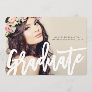Chic Typography Studenten Annoucement Meddelande