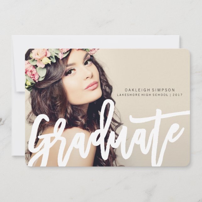 Chic Typography Studenten Annoucement Meddelande (Framsida)