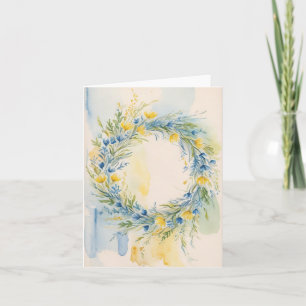 Chic Ukraina Flagga Inspired Watercolor Kort