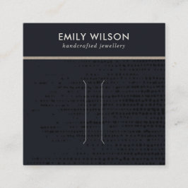 CHIC URBAN BLACK KRAFT DOTS HAIR CLIP VISNING CARD FYRKANTIGT VISITKORT