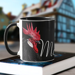 Chic Urban Farm Tupp Namn Kitchen Chicken Black Mugg