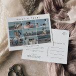 Chic Va ÅR 10 Photo Collage-jul Helg Vykort<br><div class="desc">Den här chicen är det som ett årtal på 10 helgdag för fotokollage julkort den enkla perfekten att Julhälsningar. Den enkla designen har klassiska minimalistiska svarta och vita typografi med en rustik boho-känsla. Anpassa vykortet med 10 foton, din familj namn, första namn och året. Ta med ett år i recension...</div>