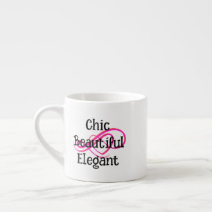 Chic, vacker, elegant specialmugg espressomugg