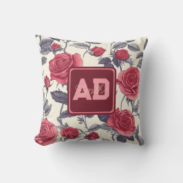 Chic vacker familjedynor ros kudde