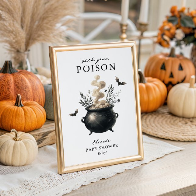 Chic 'Välj din förgiftning' Halloween-dryckesskylt Poster (Skapare uppladdad)