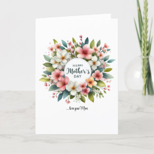 Chic vår blommigt utandning Lycklig Mors dag Helgkort