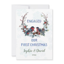 Chic Vår första julkrans med bullfinkar