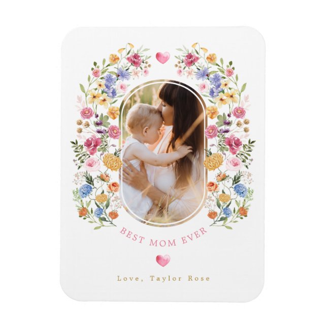 Chic Vår Wildblomma Garden Mors dag Gift Magnet (Vertikal)