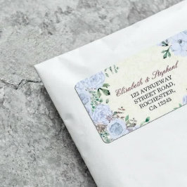Chic Vattenfärg Botaniska Blommigten Bröllop Adres Adressetikett