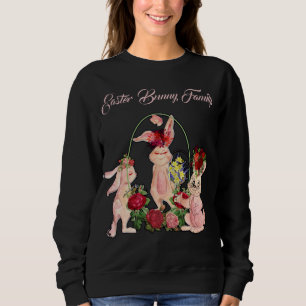 Chic Vattenfärgning Blommigt Ro Påskhare för andni T Shirt