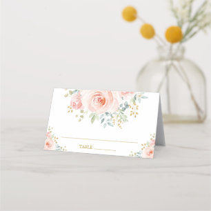 Chic  vattenfärgsblomma Möhippan Bröllop Placeringskort