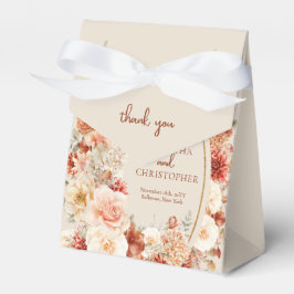 Chic vattenfärgsblommor höst färger koppar presentaskar