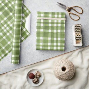 Chic Vattenfärgsgrönt Play mönster Presentpapper