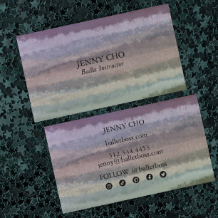 Chic Vattenfärgsminimalistiska texturerade penseld Visitkort