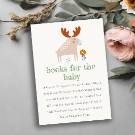 Chic Vild Woodland Animals Bokar for Baby Shower Tilläggskort