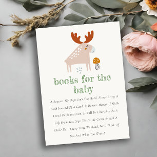 Chic Vild Woodland Animals Bokar for Baby Shower Tilläggskort