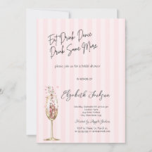 Chic vin glas konfetti rosa randig