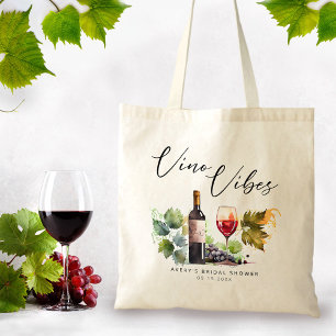Chic Vino Vibes Akvarell Vingård Tygkasse