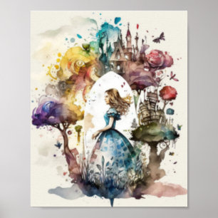 Chic Vintage Alice i Wonderland Poster