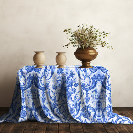 Chic vintage Blue toile de jouy monogram