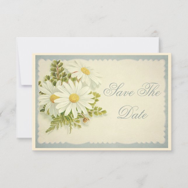 Chic Vintage Daisies Spara Datum 18:e Datumet (Framsida)