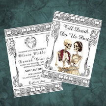 Chic Vintage Gothic tills döden gör oss del Bröllo