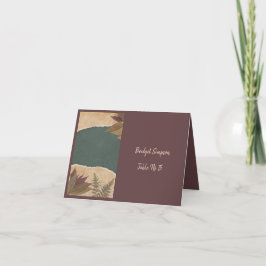 chic vintage grönt med enkelt sittplatskort tack kort