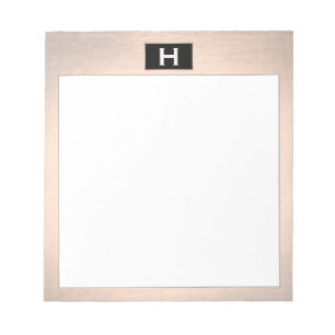 Chic Vintage Monogram Ro Guld Anteckningsblock