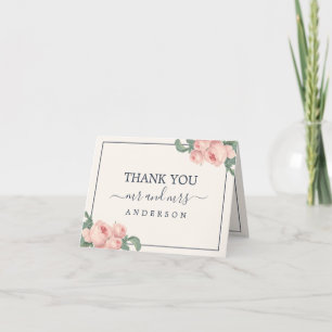 Chic Vintage Rosa ros offline-White Photo Tack Kort